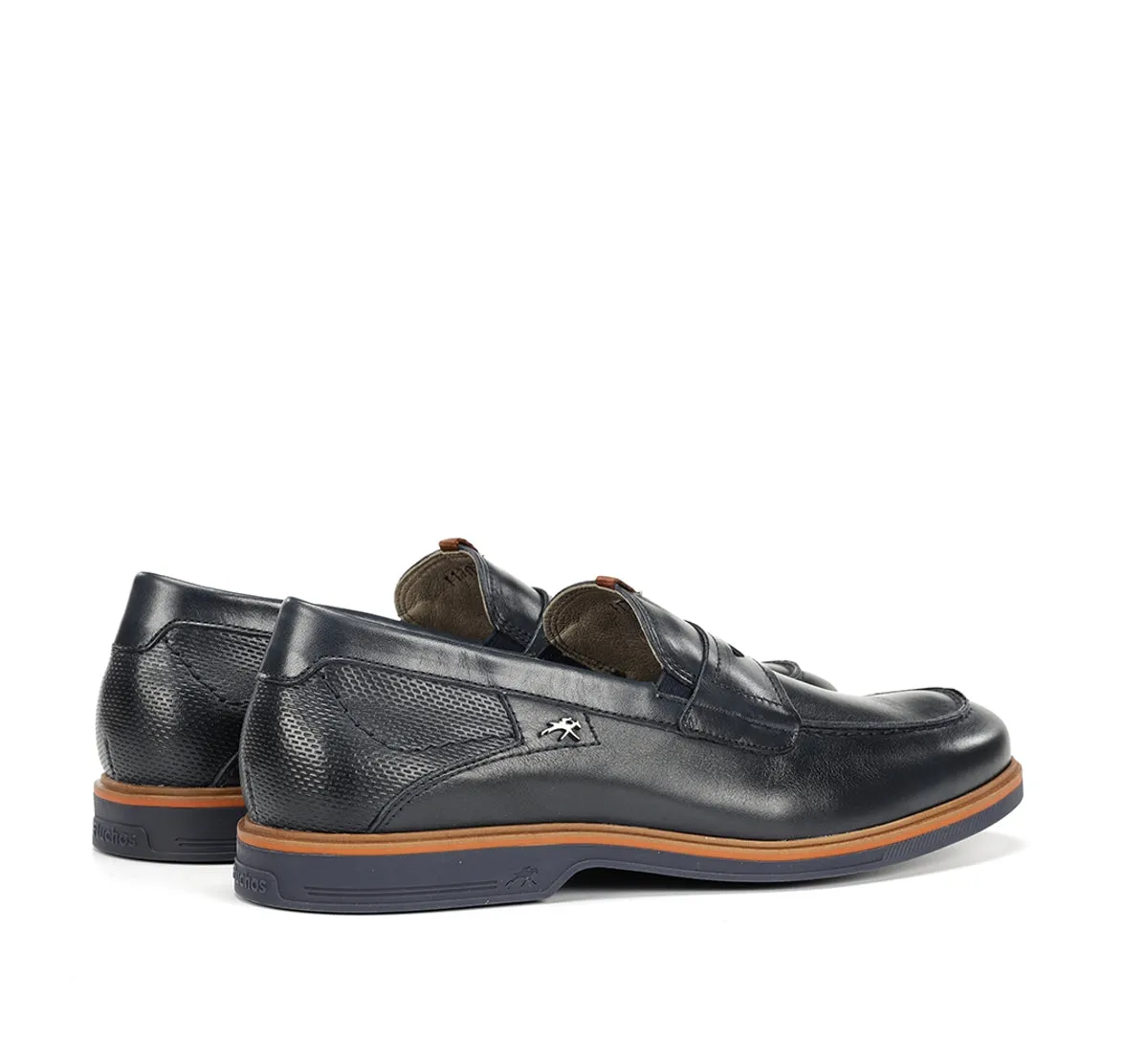 Fluchos Tristan F1747 mocassino uomo blu pianta ampia