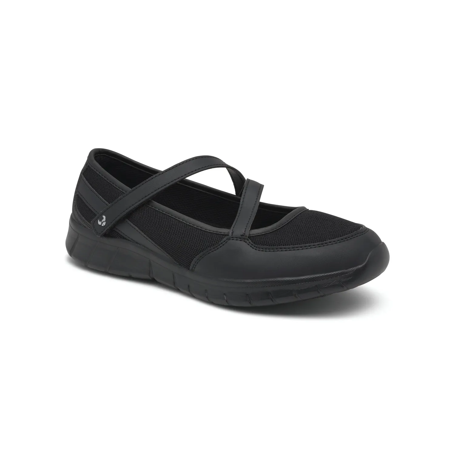 Suecos Frida ballerine lavoro nere con velcro