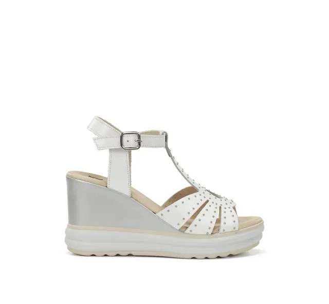 Fluchos Diane D9701 Sandali Donna Bianchi Zeppa