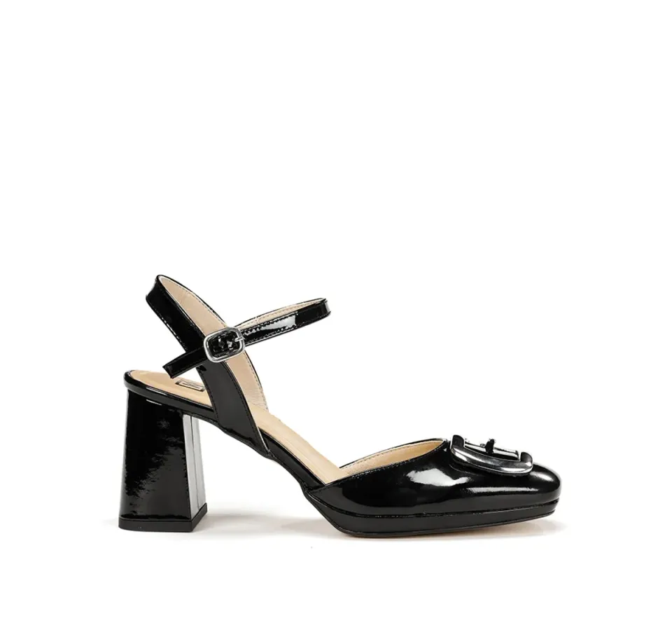 Fluchos Karla D9264 sandalo donna nero tacco