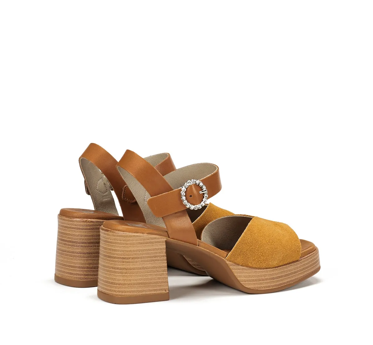 Dorking Diamond D9283 sandali gialli donna tacco largo