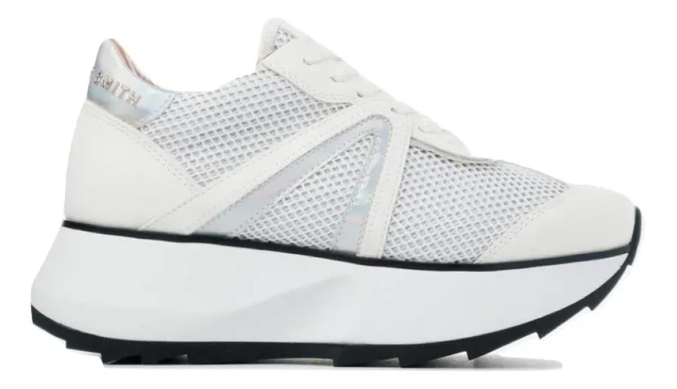 Alexander Smith Chelsea White sneakers donna rete glitter plateau