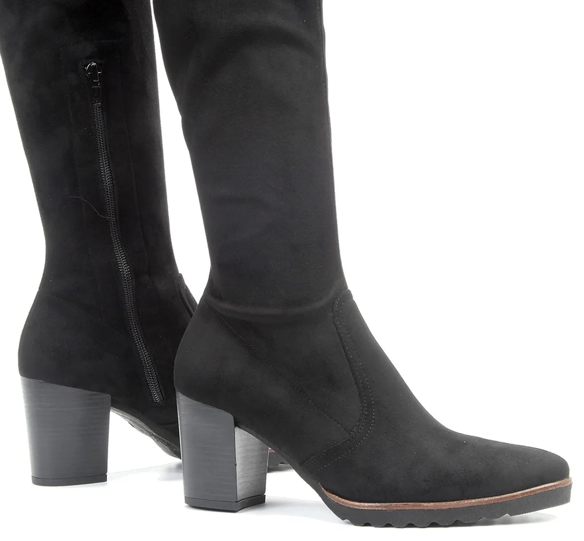 Fluchos Thais D7890 stivale donna nero con tacco