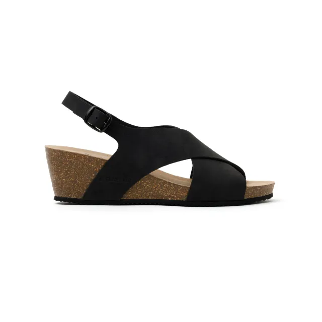 Suecos Ros sandali neri tacco donna