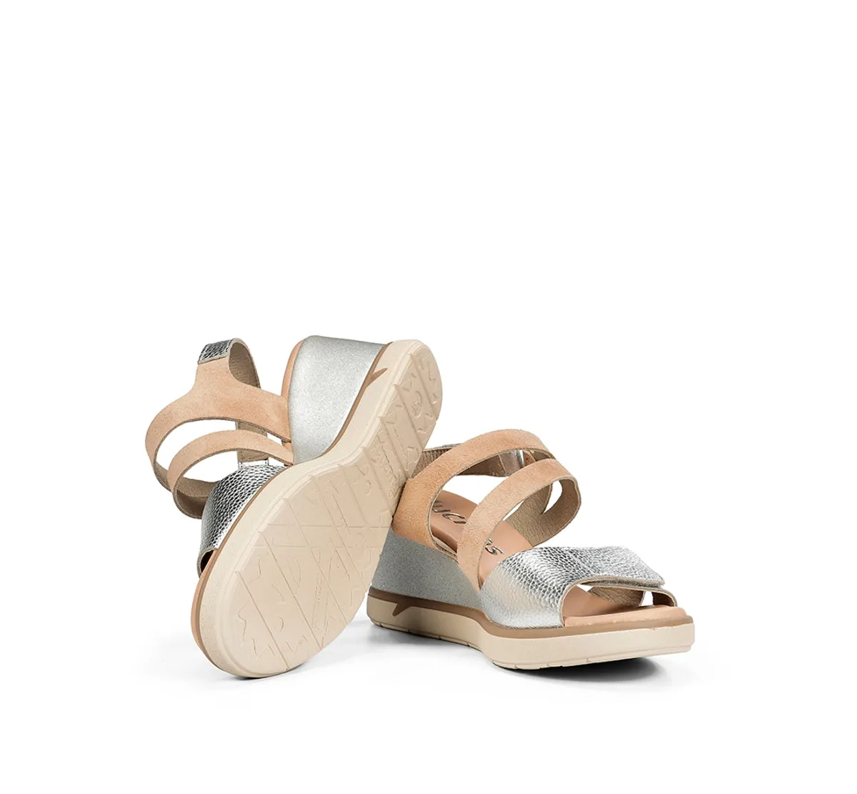 Fluchos Smash F2169 Sandali Donna Argento con Zeppa