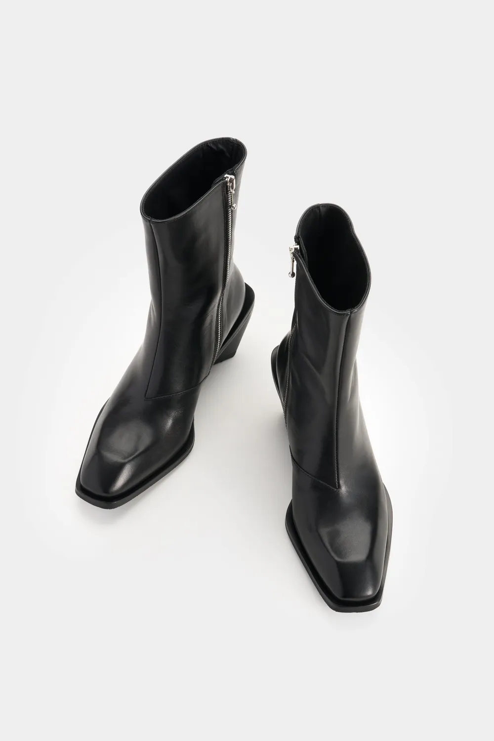 Eytys Poem Black Leather stivali neri tacco cubano