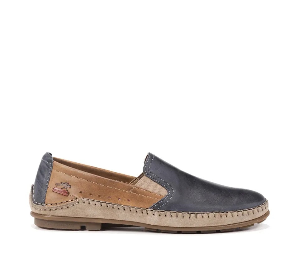 Fluchos Dorian F1178 mocassino uomo blu pelle