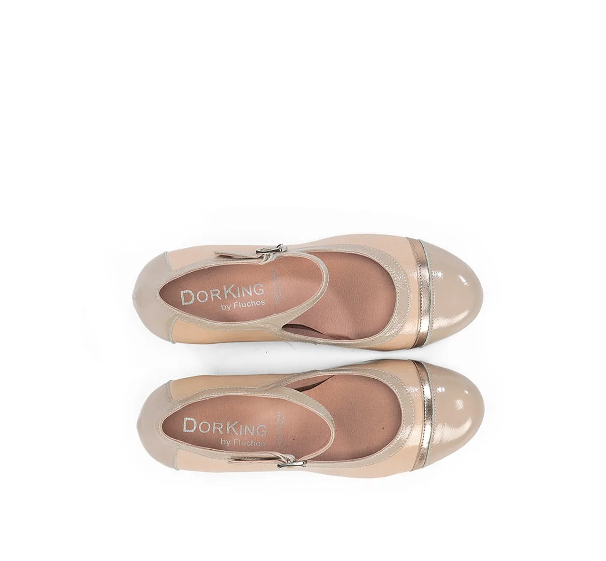 Dorking Rodin D9092 scarpe donna nude fibbia