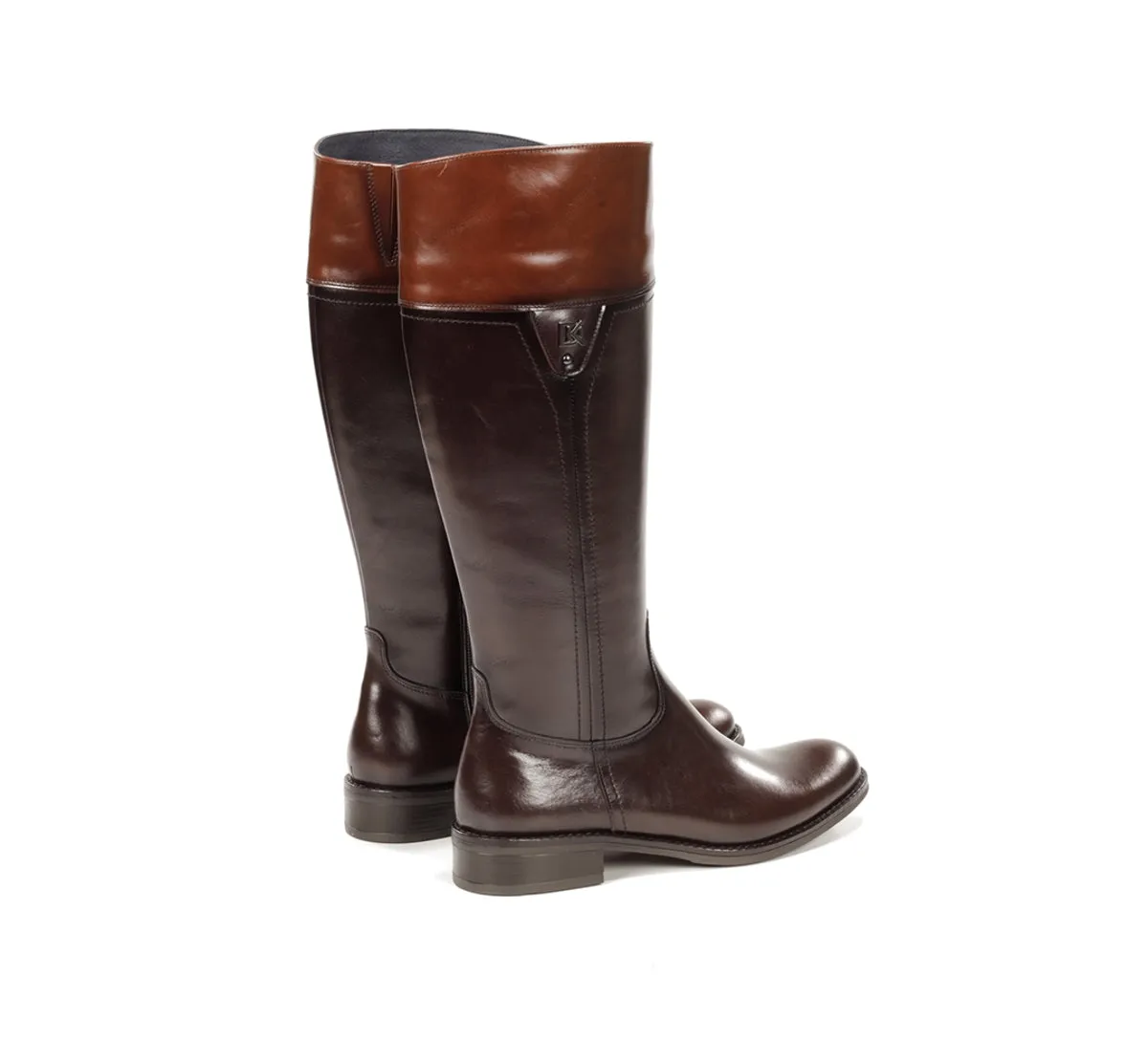 Fluchos Tierra D9827 stivali marrone donna tacco basso