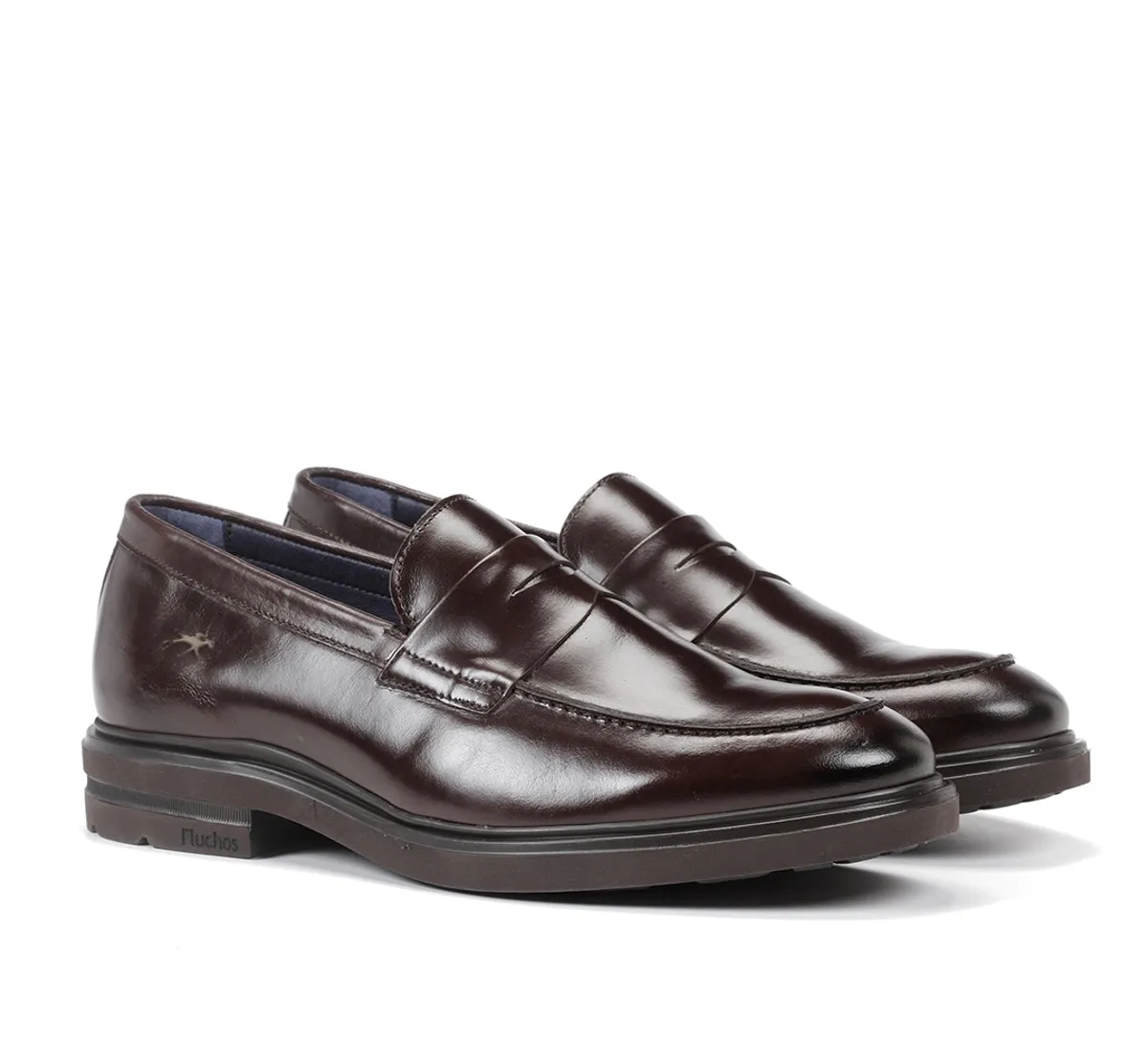 Fluchos Belgas F0633 mocassini uomo marrone in pelle