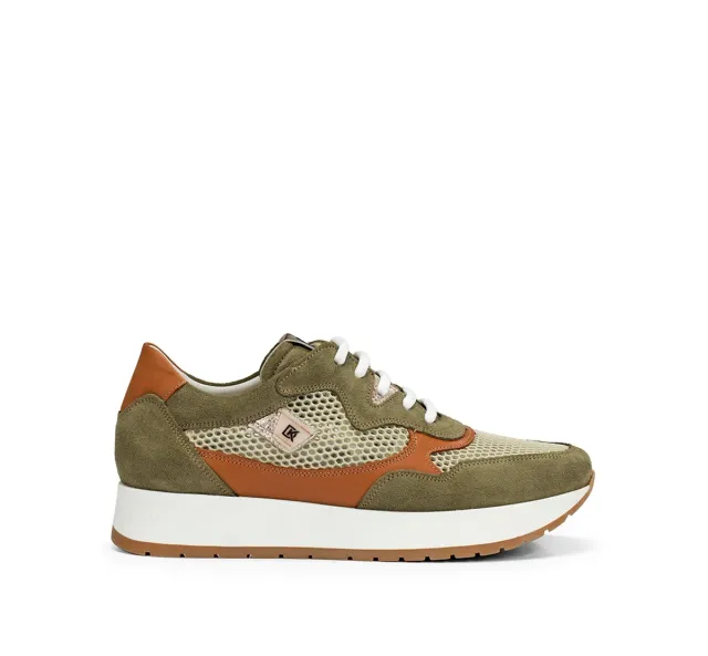 Fluchos Split D9473 sneakers donna verdi suola volume
