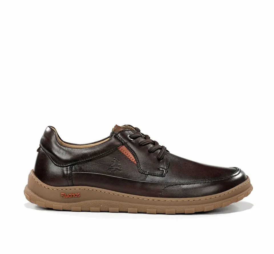 Fluchos Jerry F2504 scarpe marroni uomo pianta larga