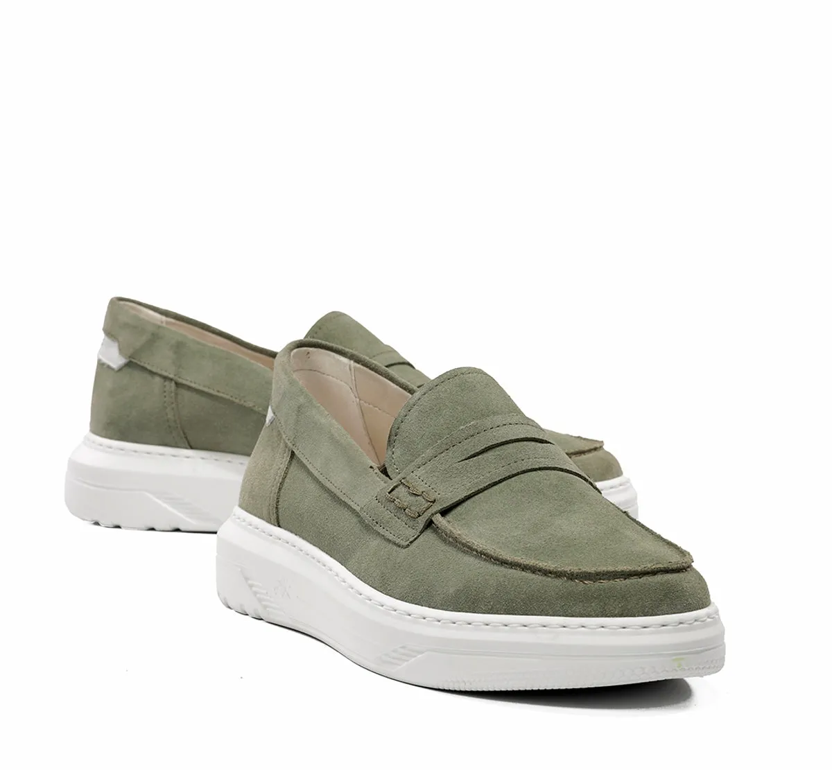 Fluchos Boston F2224 mocassini uomo verde leggeri