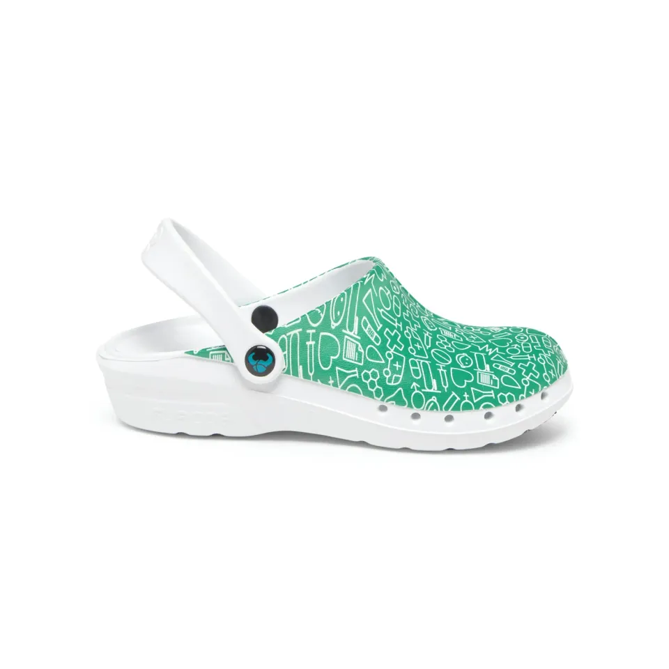 Suecos Oden+ Green Print zoccoli verdi sanitari