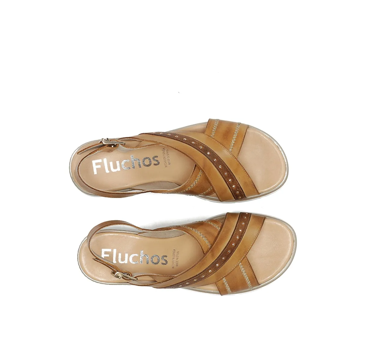 Fluchos Fire F2428 sandalo donna marrone zeppa leggera