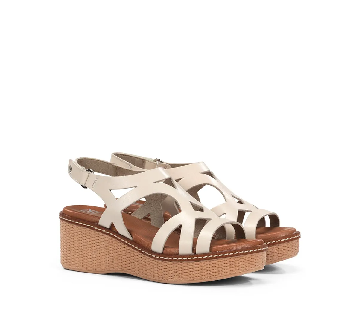 Fluchos Nido D9451 sandalo donna taupe zeppa