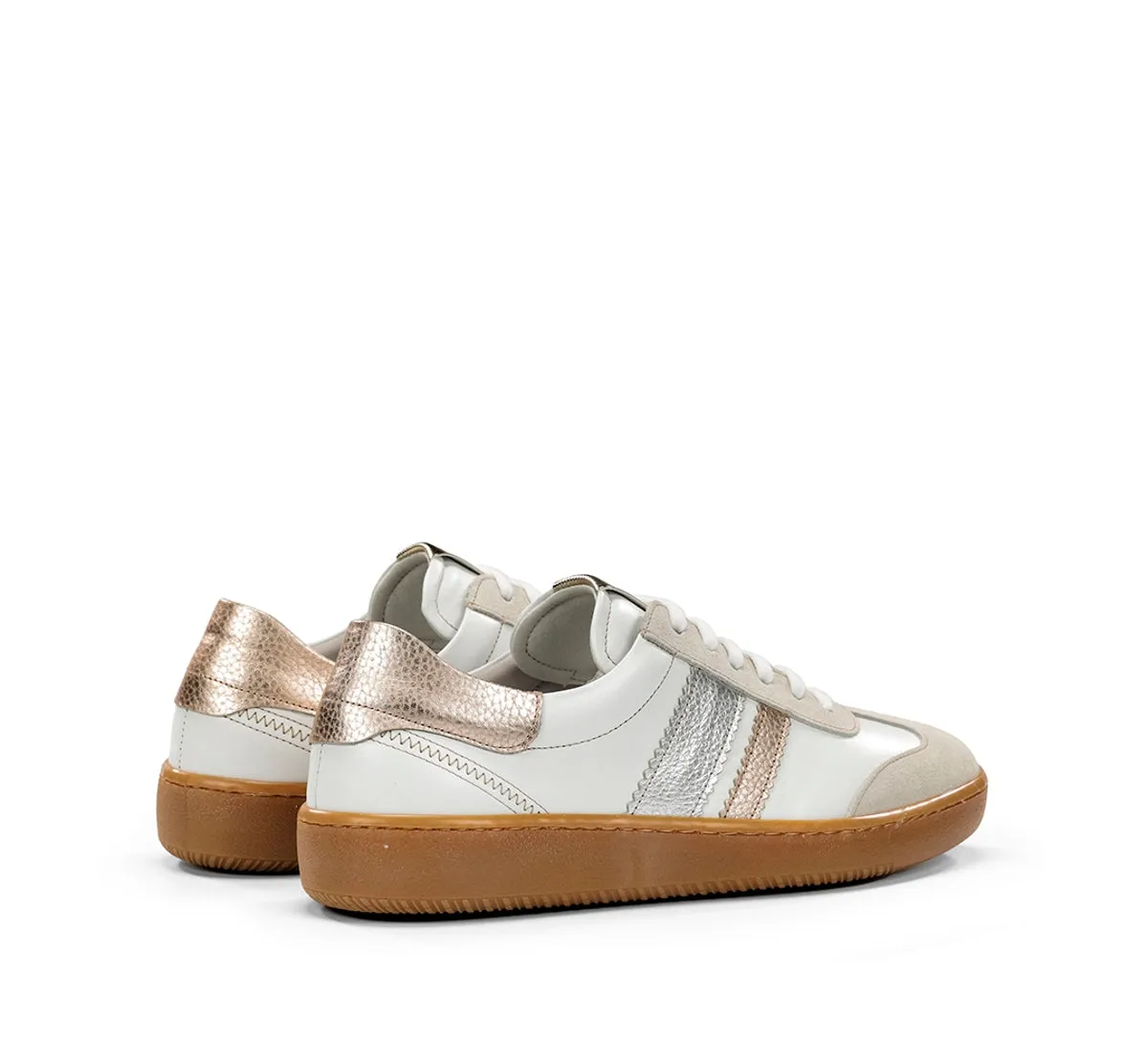 Fluchos Lynn D9476 Sneaker Donna Taupe con Velcro