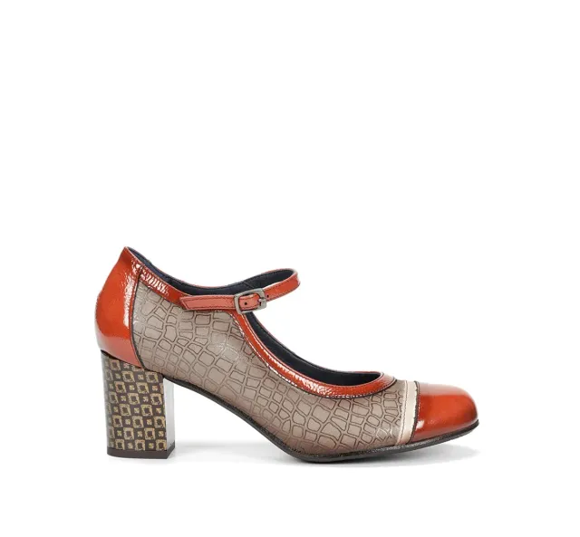 Fluchos Rodin D8669 scarpe donna taupe fibbia