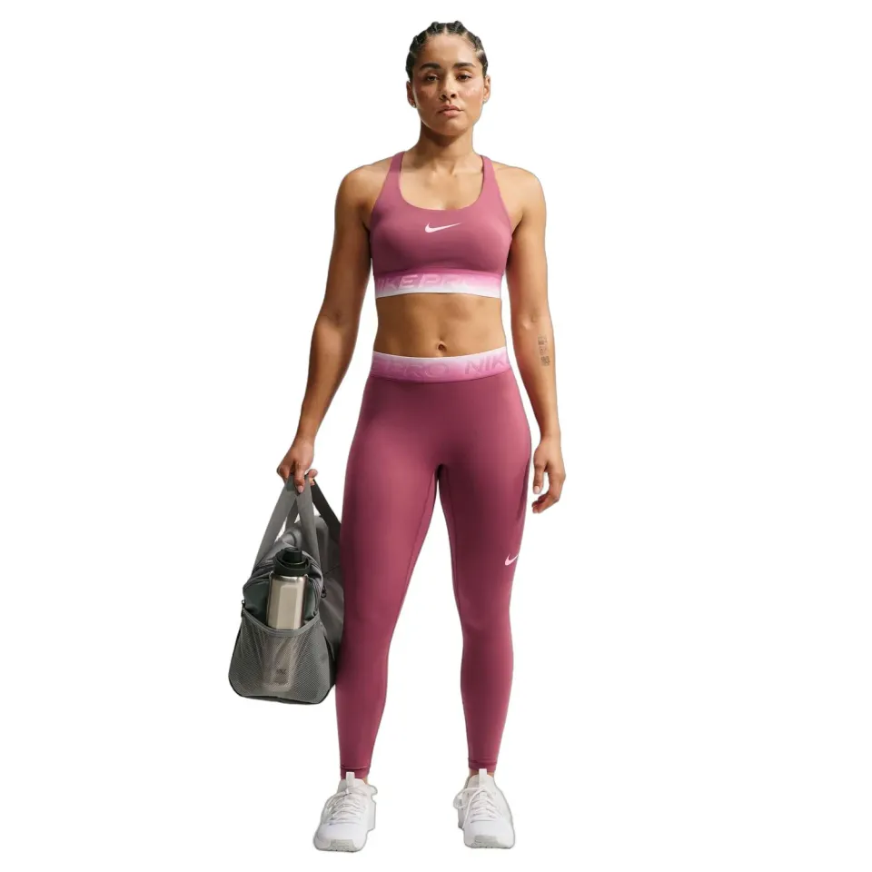 Nike Pro 7/8 leggings donna vita media elastici neri