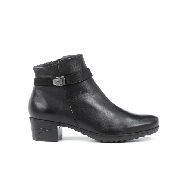 Fluchos Charis F0937 tronchetti donna neri tacco medio