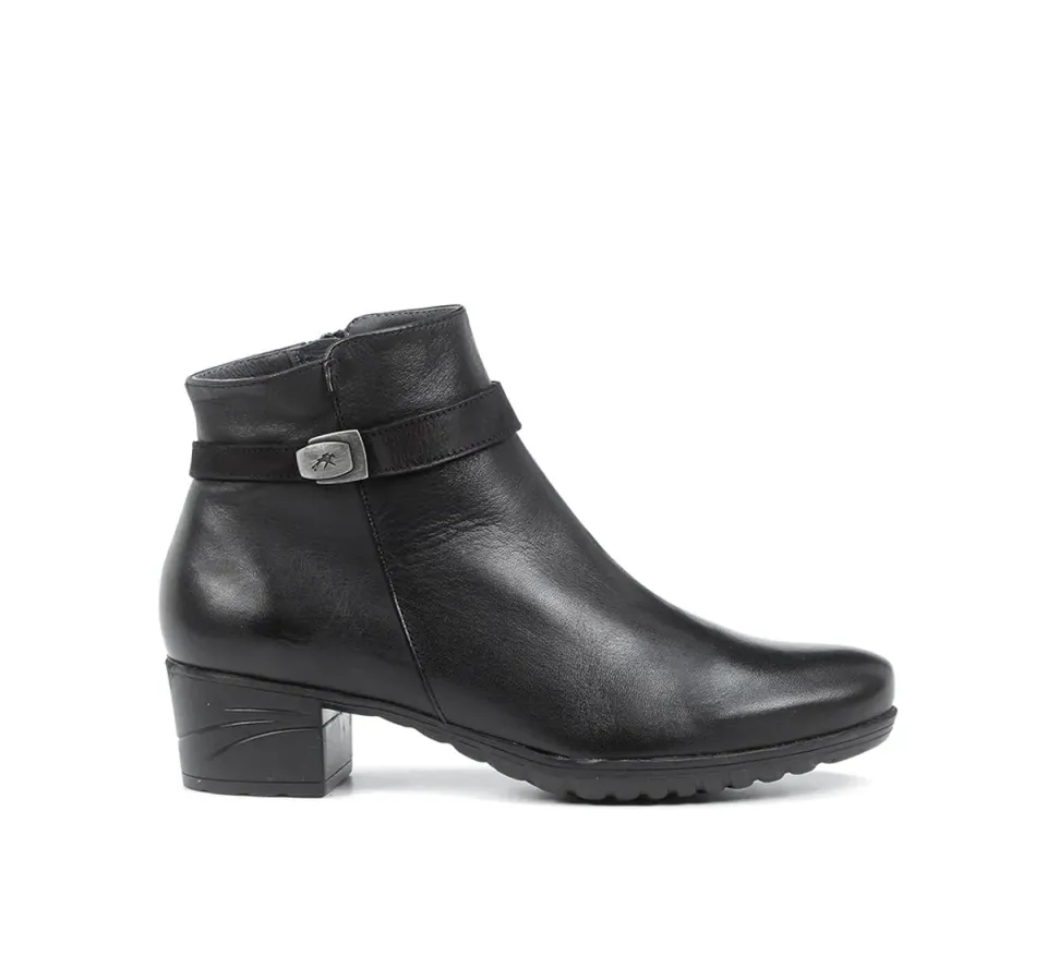 Fluchos Charis F0937 tronchetti donna neri tacco medio
