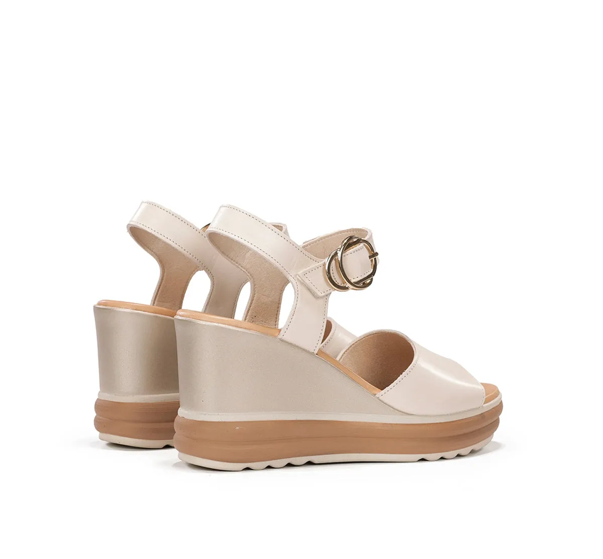 Fluchos Diane D9696 sandali donna taupe zeppa
