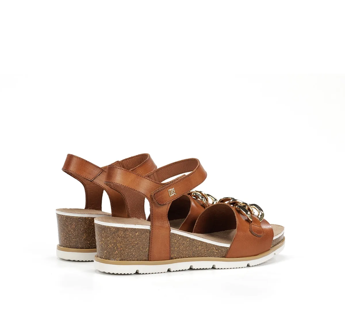 Dorking Gold D9511 sandali marroni donna zeppa leggeri