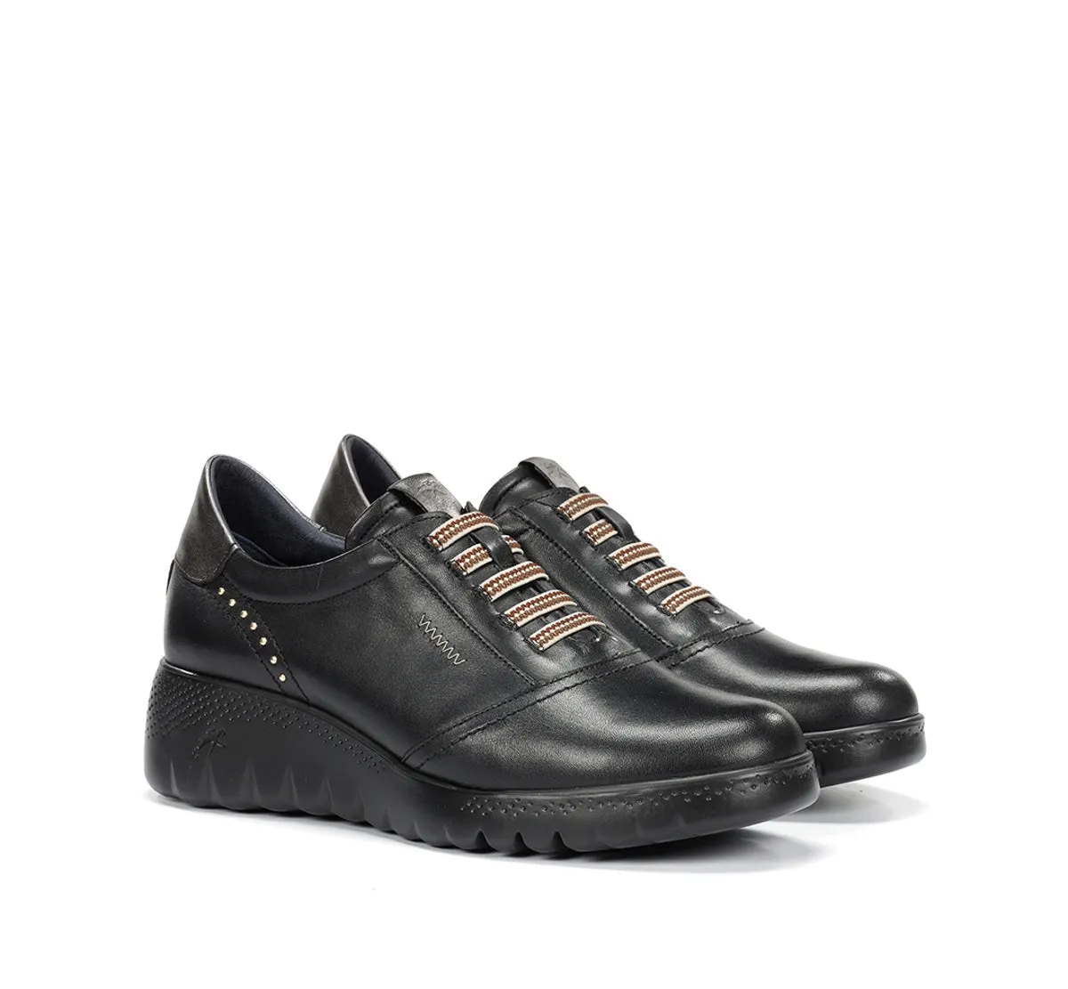 Fluchos Live F2096 Sneaker Donna Nero con Zeppa