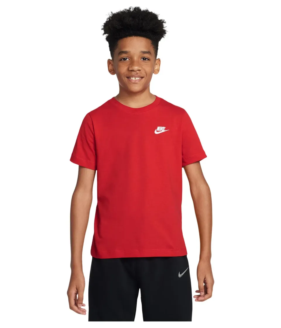 Nike NSW Futura maglietta bambino cotone logo grande