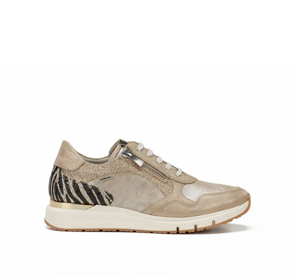 Fluchos Serena D9556 Sneaker Oro Donna Comfort