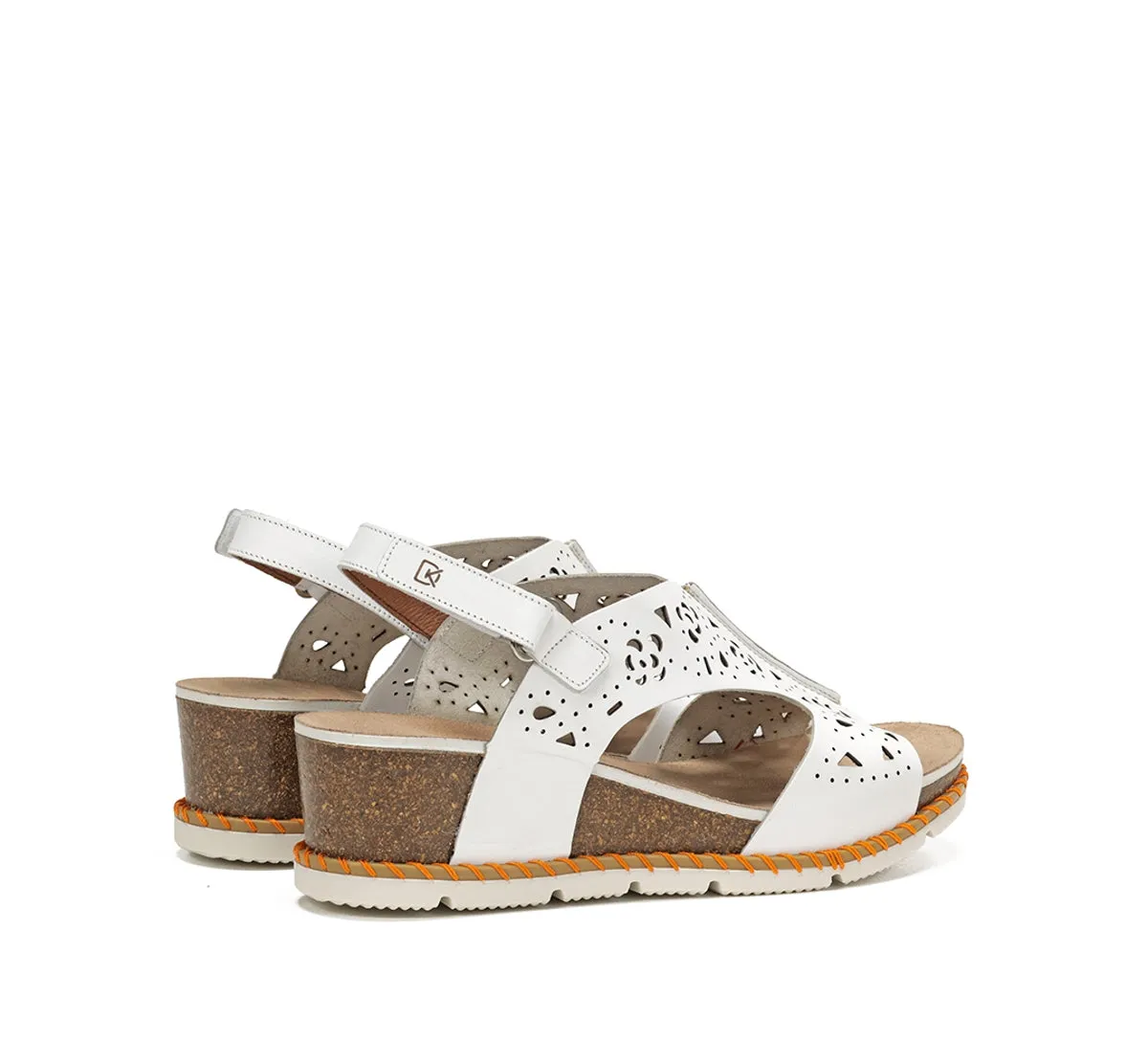 Dorking by Fluchos Gold D9319 sandali bianchi zeppa