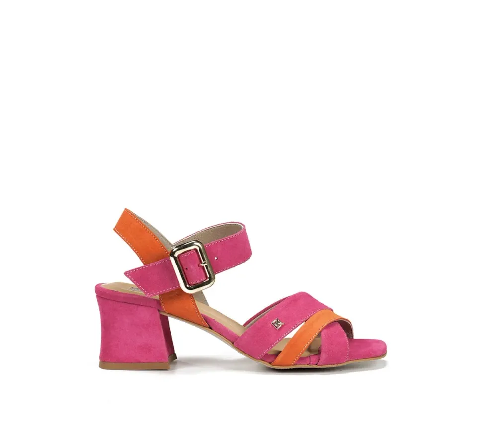 Fluchos Larus D9461 Sandalo Rosa Tacco Quadrato