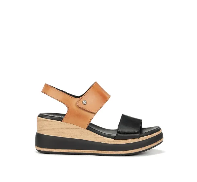 Fluchos Prince D9643 sandali donna neri zeppa