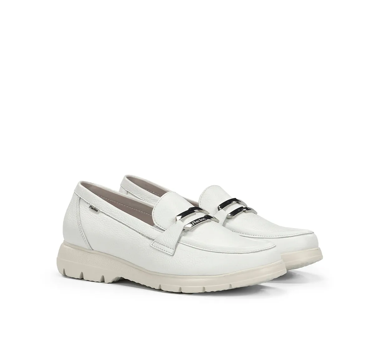 Fluchos Gladis F2201 mocassini donna bianco morbidi