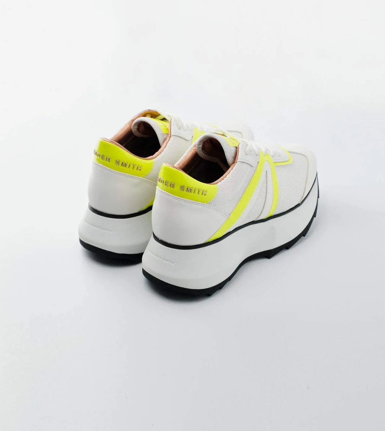 Alexander Smith Chelsea sneakers donna white fluo yellow plateau