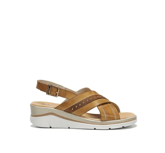 Fluchos Fire F2428 sandalo donna marrone zeppa leggera