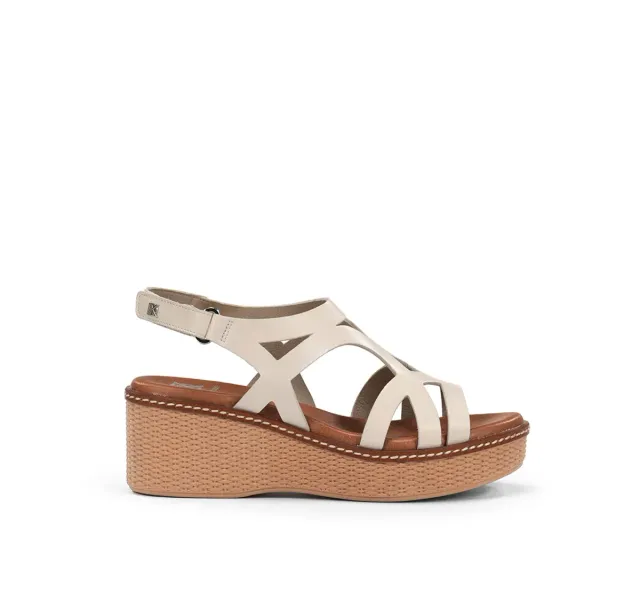 Fluchos Nido D9451 sandalo donna taupe zeppa