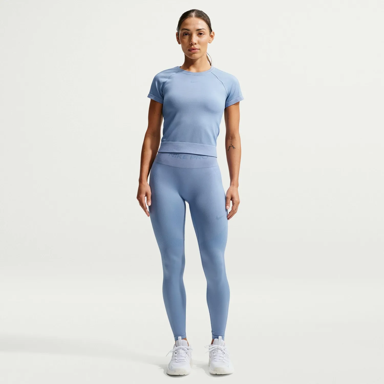 Nike Dri-FIT Seamless t-shirt donna M blu Work Blue