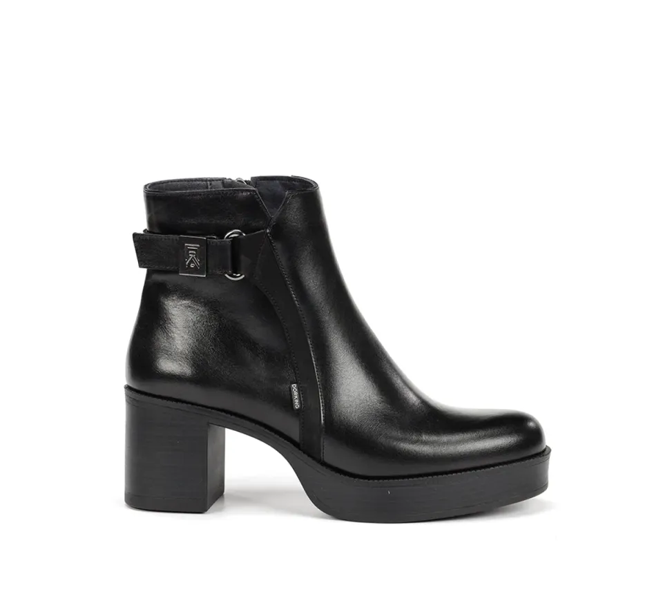 Fluchos Bowy D9589 stivaletti donna neri con tacco