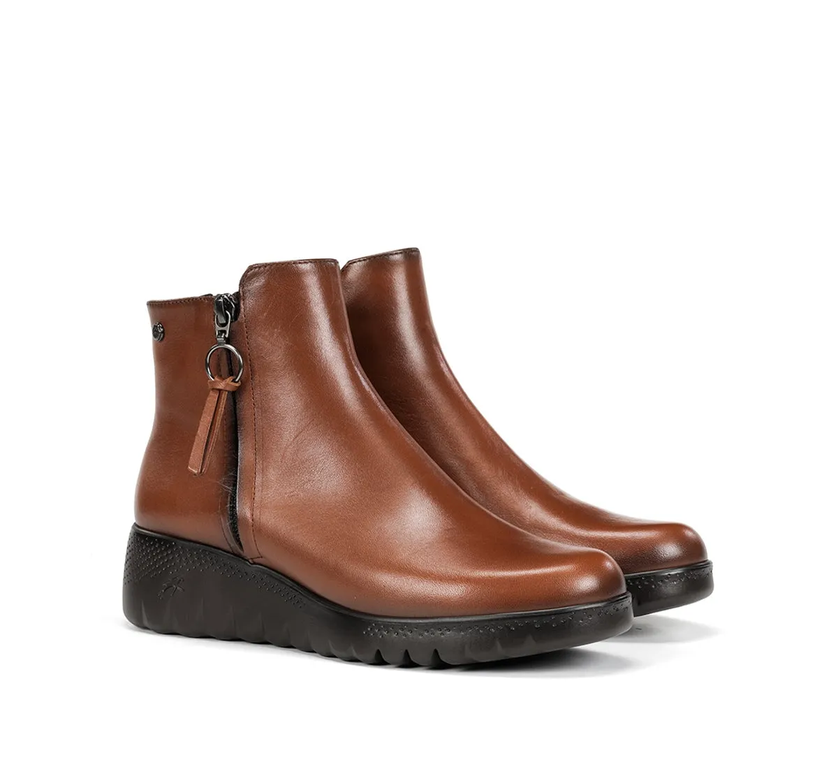Fluchos Live F2100 tronchetti donna marroni zeppa