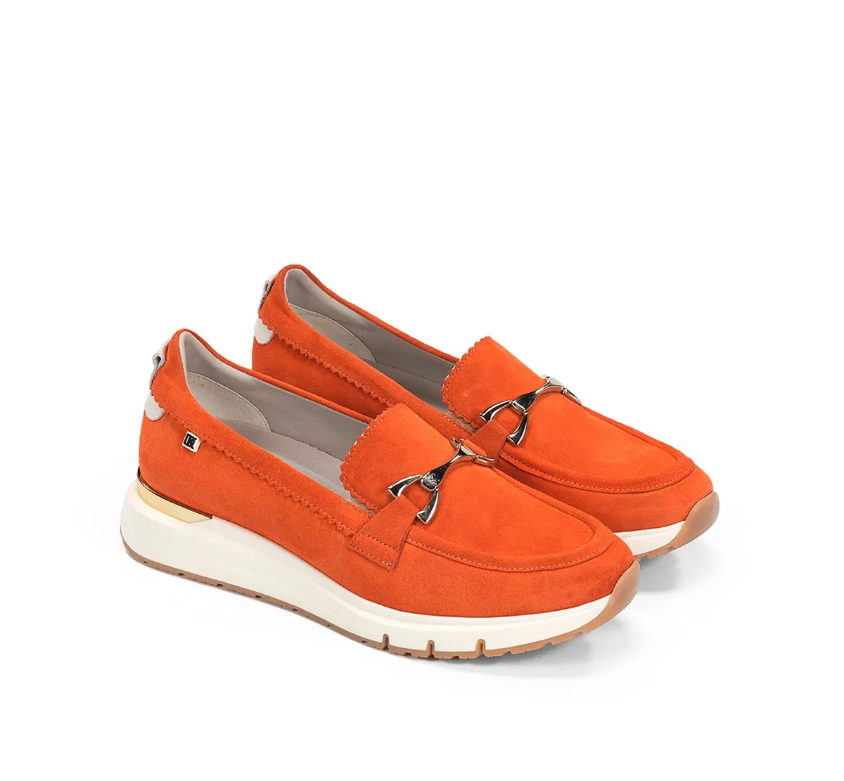 Fluchos Serena D9047 mocassini donna arancione sportivi