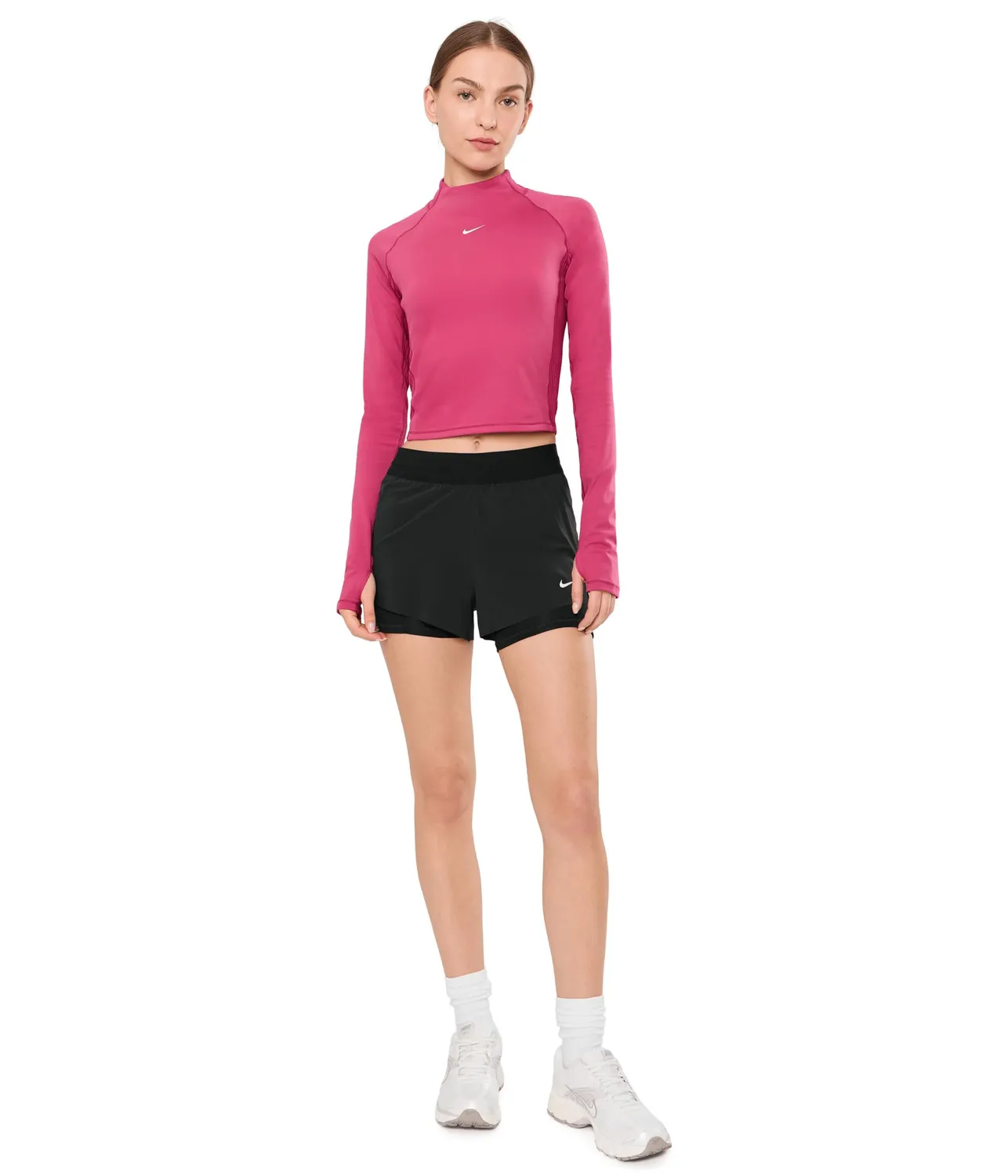Nike Swift Dri-Fit shorts donna S 2 in 1 corsa