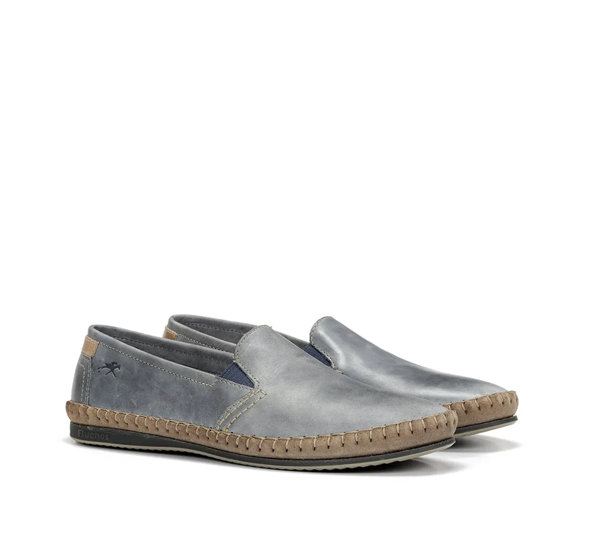 Fluchos Bahamas 8264 mocassini uomo blu senza lacci