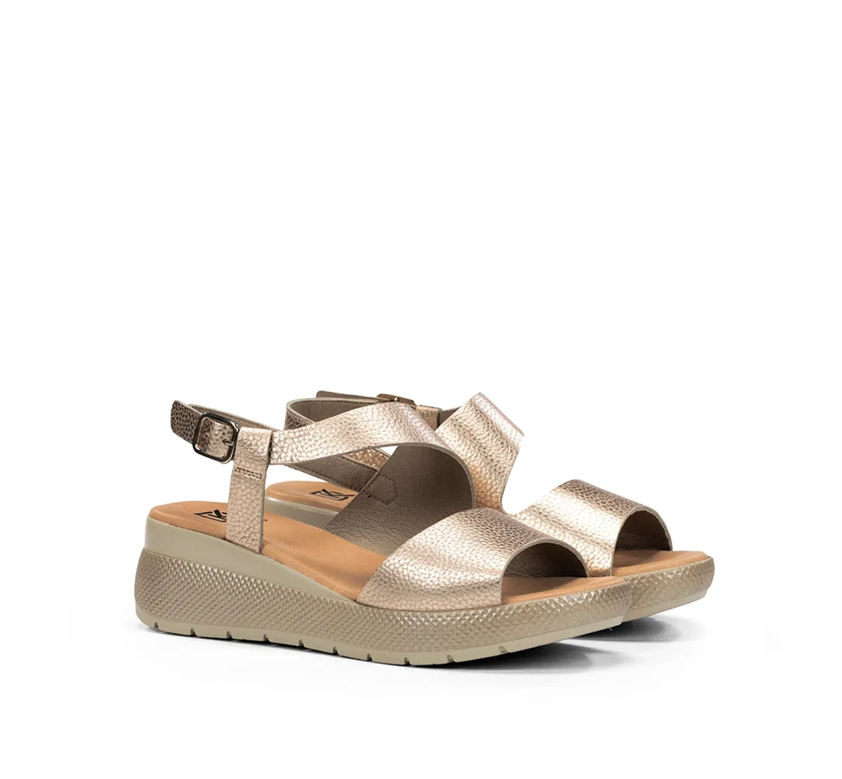 Dorking by Fluchos Ever D9495 sandali donna oro fibbia