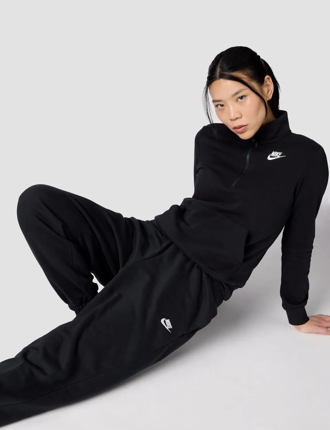 Nike Phoenix Fleece pantaloni tuta donna pile vita media