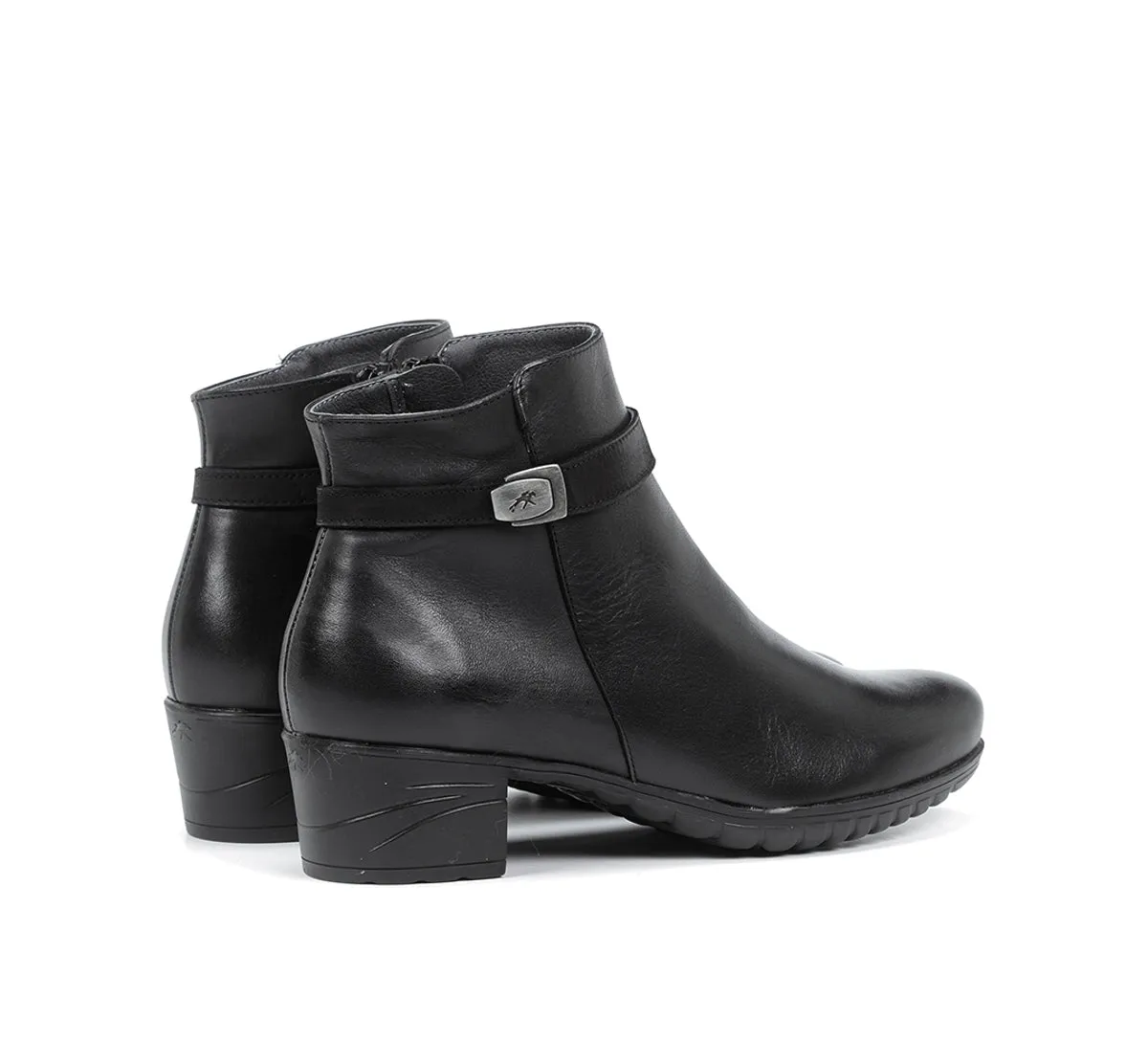 Fluchos Charis F0937 tronchetti donna neri tacco medio