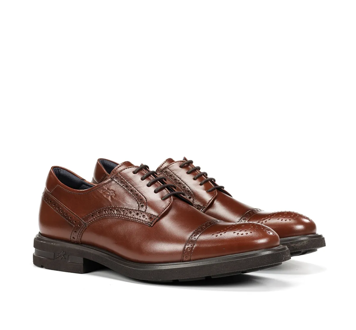 Fluchos Belgas F0629 scarpe uomo marrone classiche