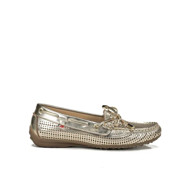 Fluchos Bruni F1428 mocassini donna oro pelle