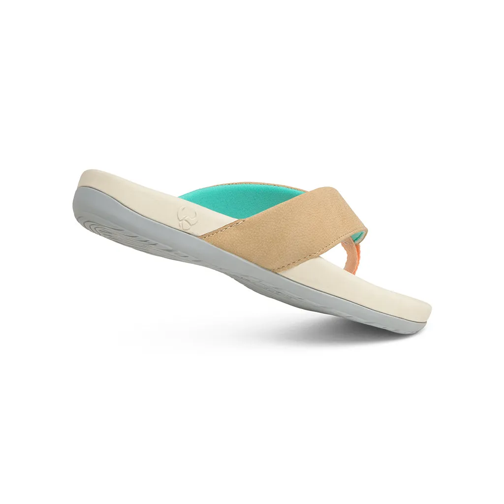Suecos Havsand sandali donna color cuoio leggeri