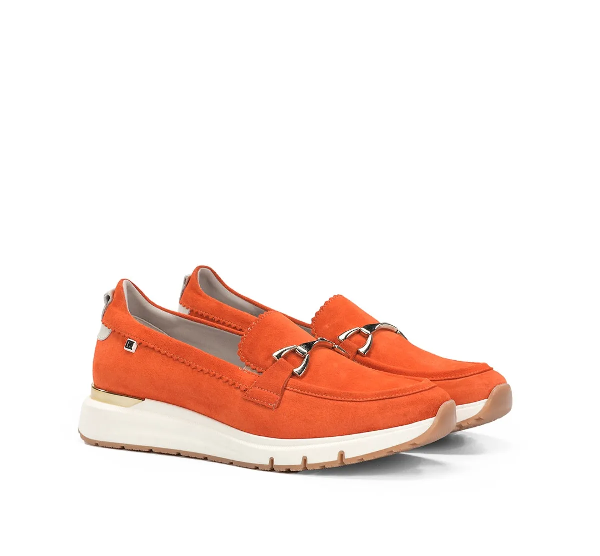 Fluchos Serena D9047 mocassini donna arancione sportivi